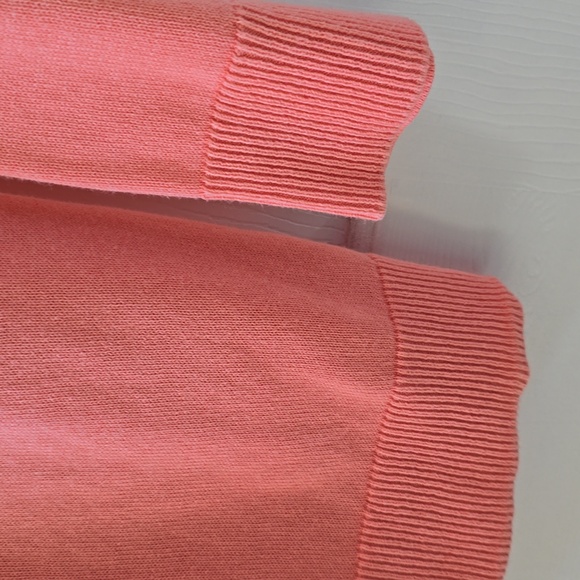 NEW DIRECTIONS WOMENS PEACH & WHITE FRONT BUTTON CARDIGAN SWEATER SIZE SMALL - Picture 8 of 16